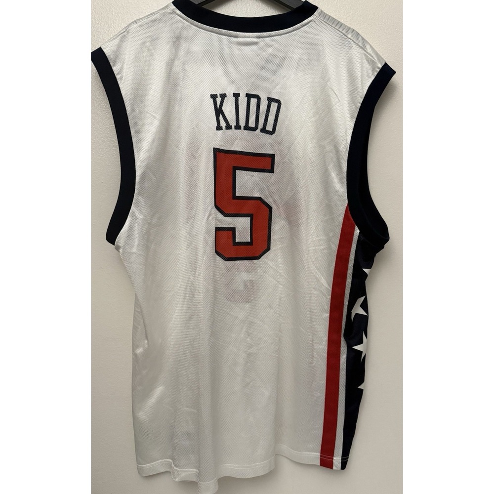 Vintage Reebok Team USA Jason Kidd Basketball Jersey Size‎ Mens XL